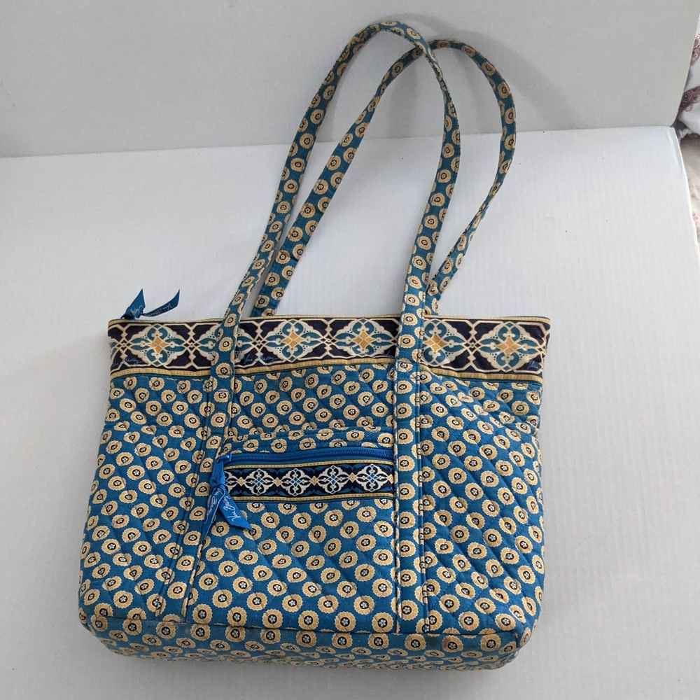 Vera Bradley Classic blue and yellow shoulder bag